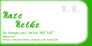 mate melke business card